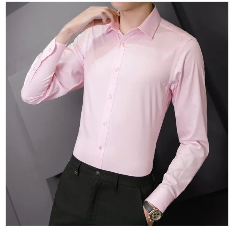 Men Solid Color Shirt