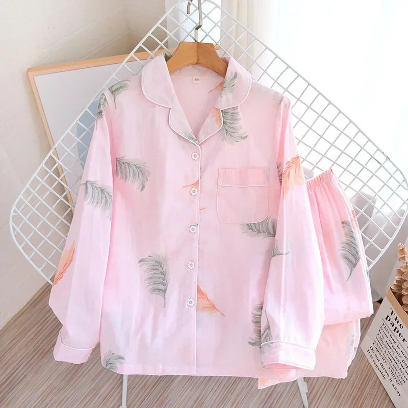 Cotton long sleeve casual sleepwear