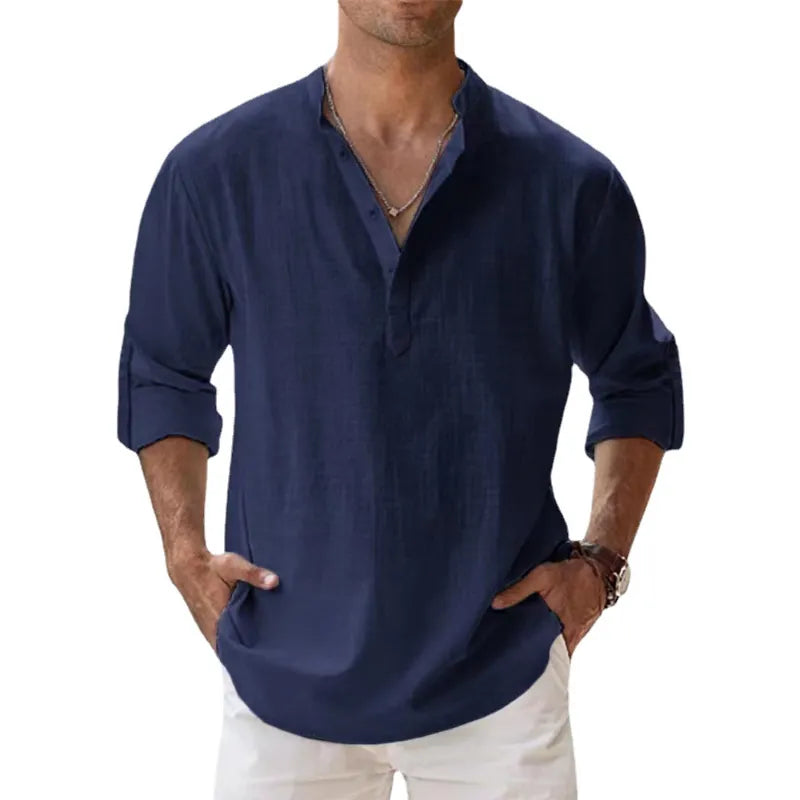 Cotton Linen Shirts for Men