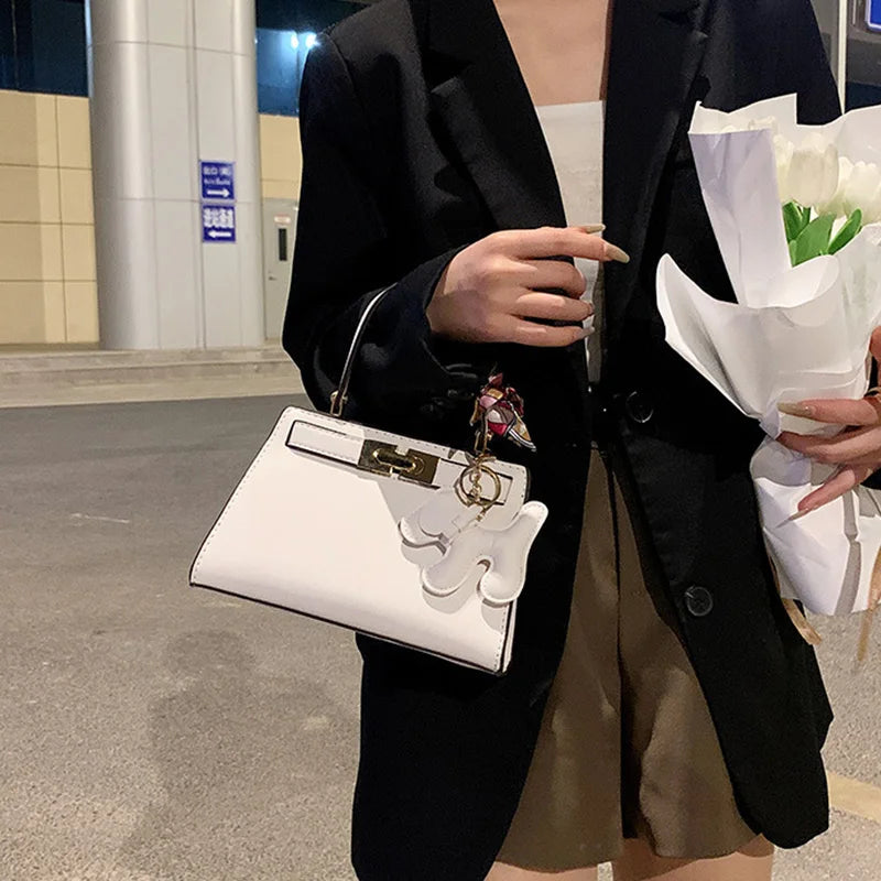 Women Handbag Solid Leather
