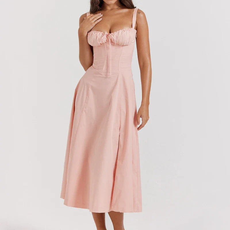 Sleeveless Vintage A Line Beach Dresses