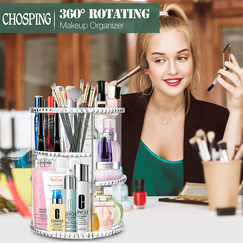 Large Rotating Makeup Organizer