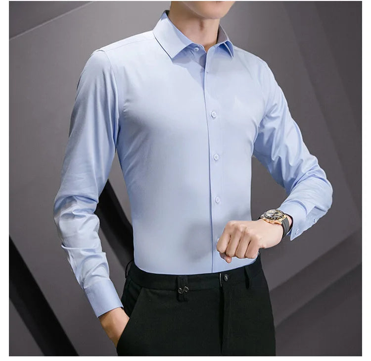 Men Solid Color Shirt