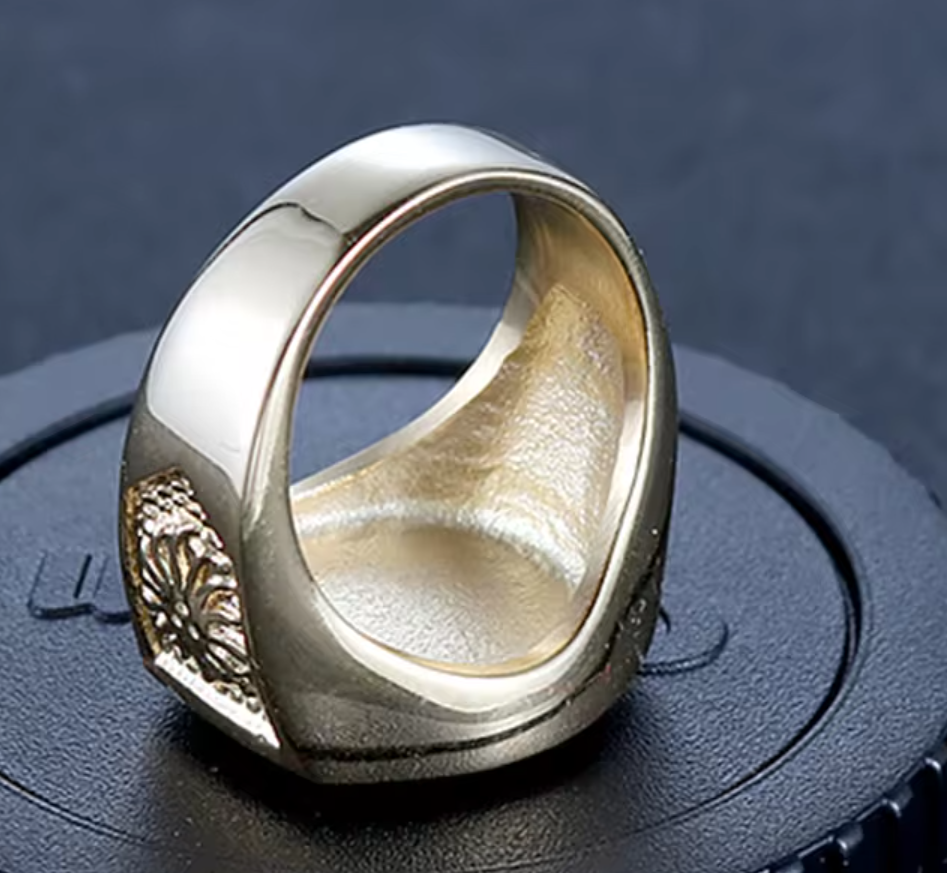 Masonic Past Master Ring/ Gold Freemason Ring/ Past Master Ring/ Masonic Ring/ Gold Plated Ring/ Stainless Steel Ring/ Masonic Jewelry
