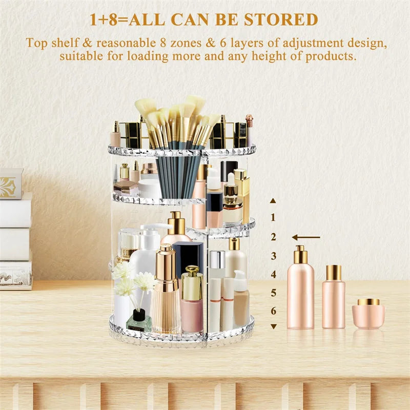 Large Rotating Makeup Organizer