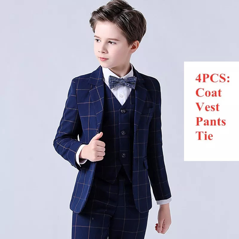 Top Quality Plaid Wedding Suit