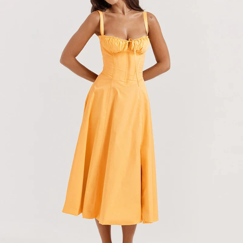 Sleeveless Vintage A Line Beach Dresses