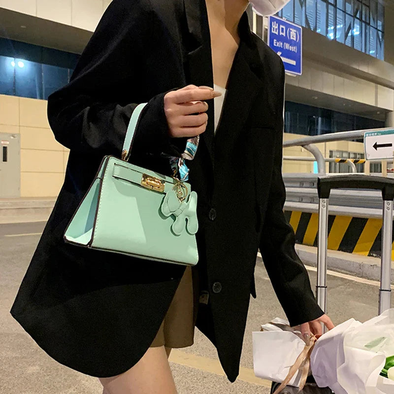 Women Handbag Solid Leather