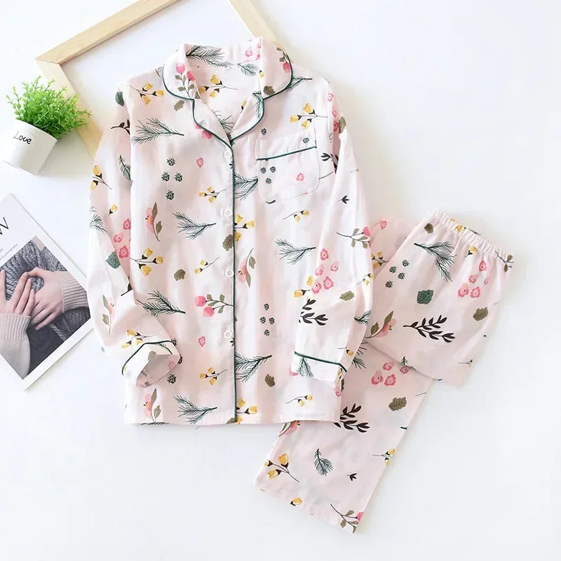Cotton long sleeve casual sleepwear