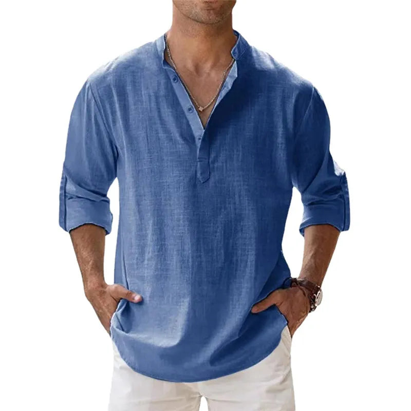 Cotton Linen Shirts for Men