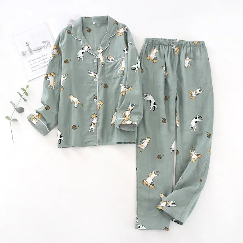 Cotton long sleeve casual sleepwear