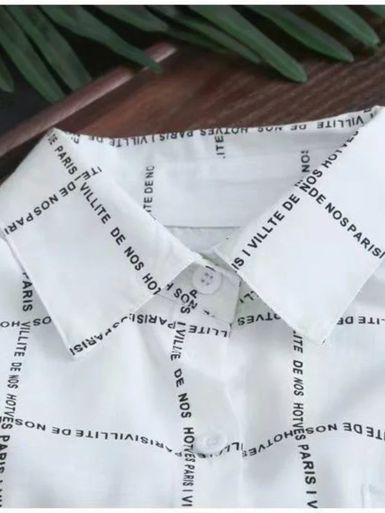 Korean Fashion Simple Solid Color Autumn Shirts Women