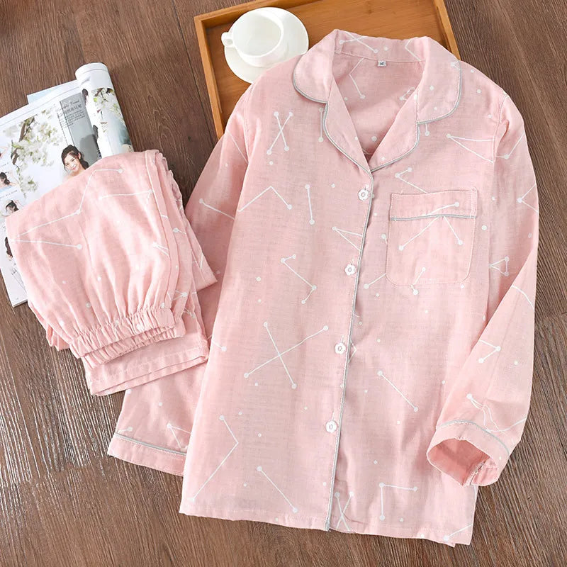Cotton long sleeve casual sleepwear