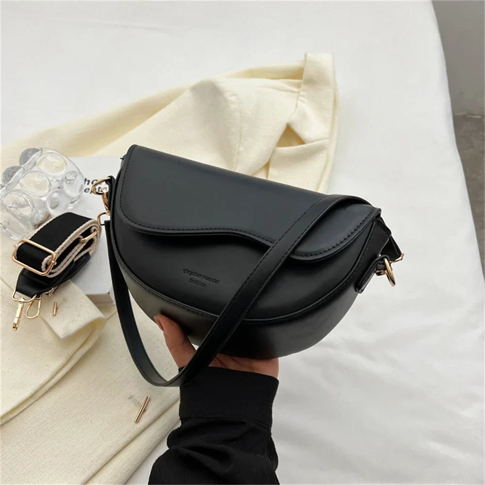 Square Bag Women's Shoulder Bag Wide Shoulder Strap