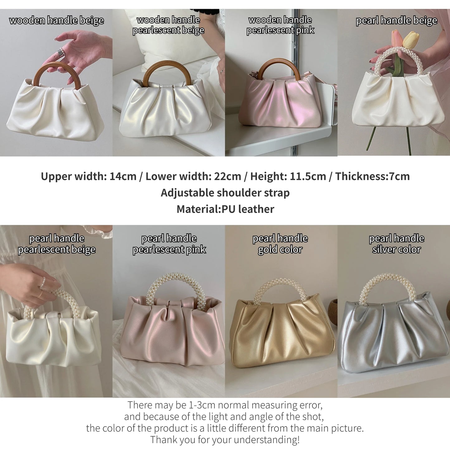 Pearl Handle Women Purse