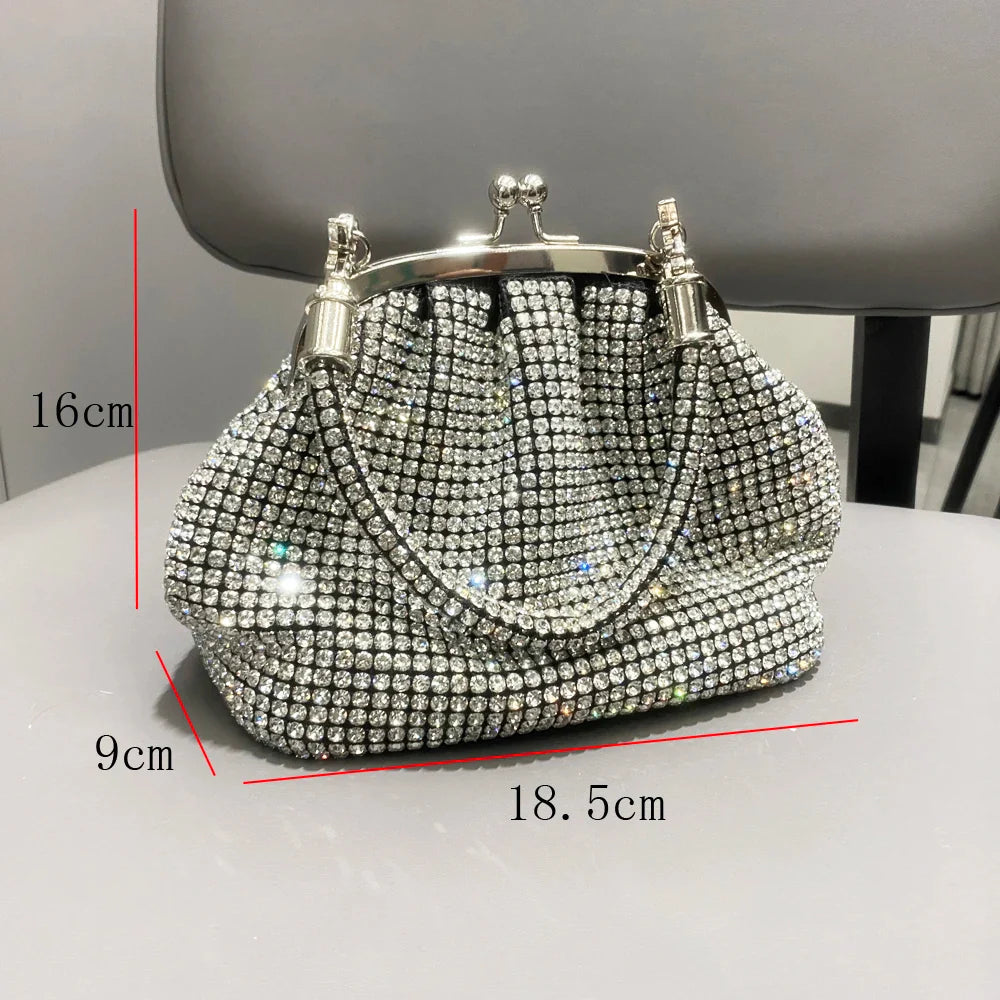 Handle Rhinestones clutch Bag