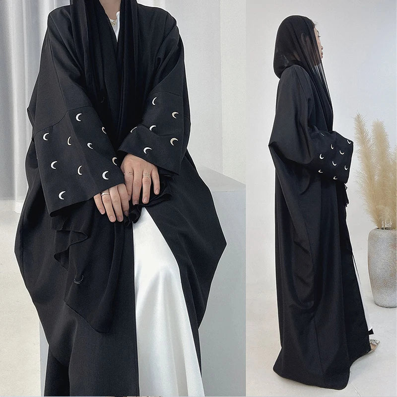 Embroidery Abaya V-neck