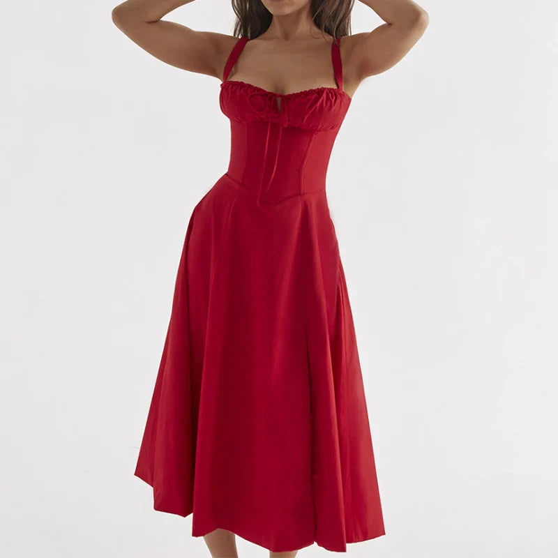 Sleeveless Vintage A Line Beach Dresses