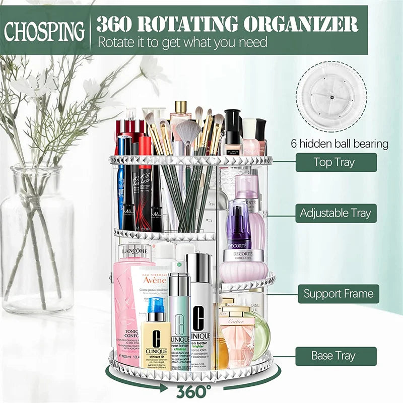 Large Rotating Makeup Organizer