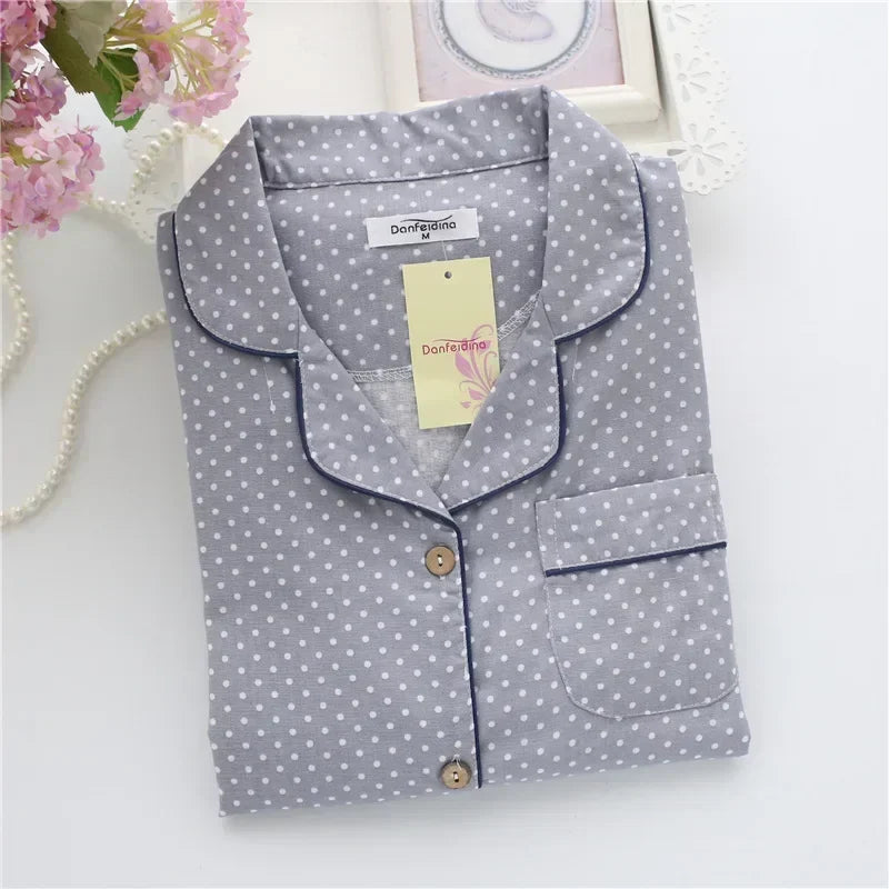 Cotton long sleeve casual sleepwear
