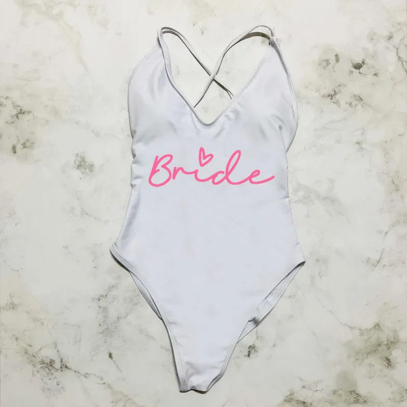 One Piece Swimsuit Women Bride & Team Bride