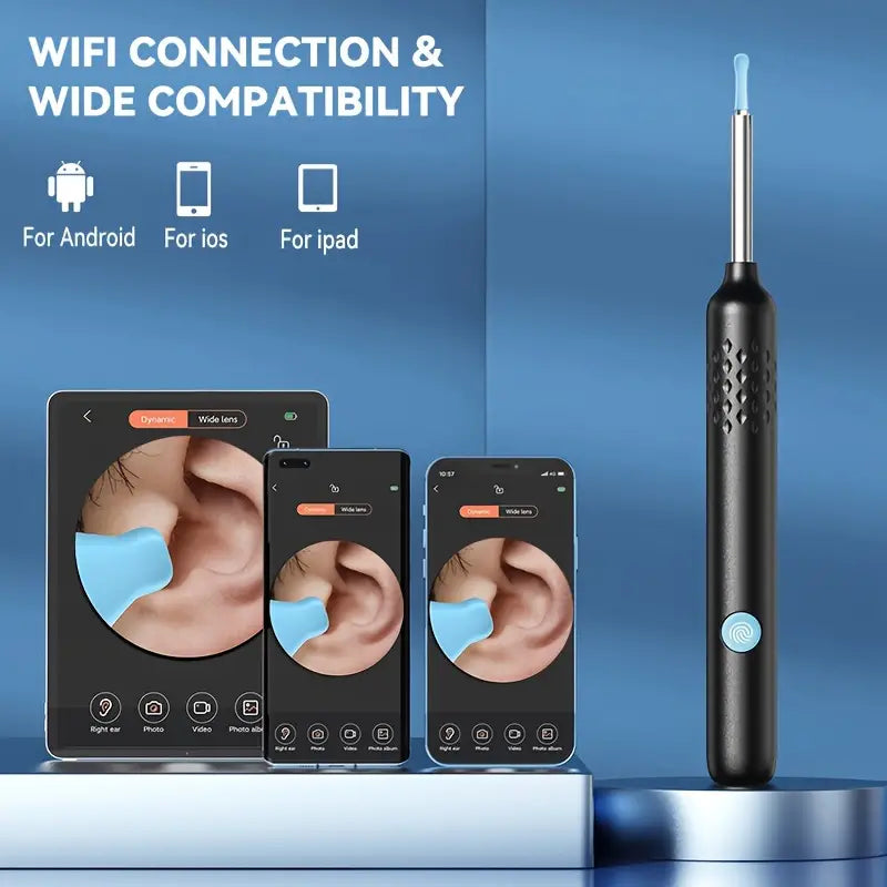 Kit de Nettoyage des Oreilles avec Caméra Haute Définition et Batterie Rechargeable - Technologie Intelligente pour un Nettoyage Doux et Efficace des Oreilles
