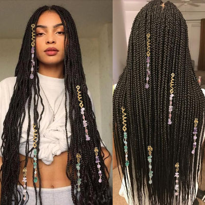 Corde à cheveux tressée en pierre naturelle