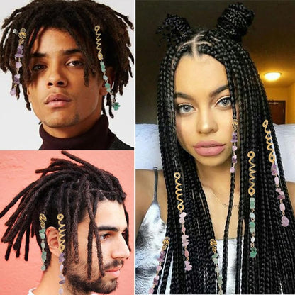 Corde à cheveux tressée en pierre naturelle