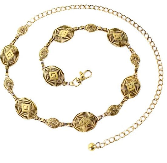 Ceinture Chaîne Vintage Dorée pour Femme