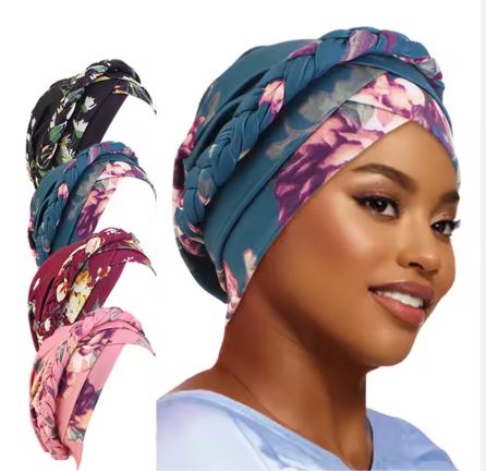 Turban Femme avec Tresse Intégrée