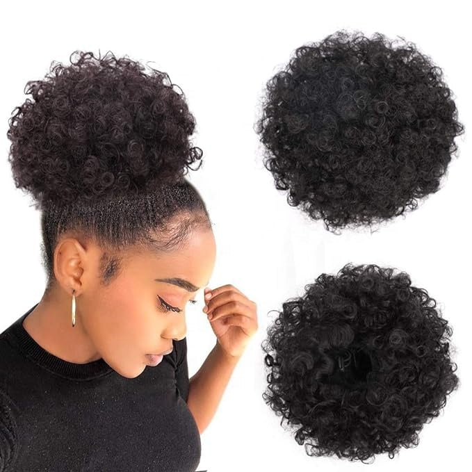 Pack de 2 Chignons Afro Bouclé Naturel – Volume Instantané