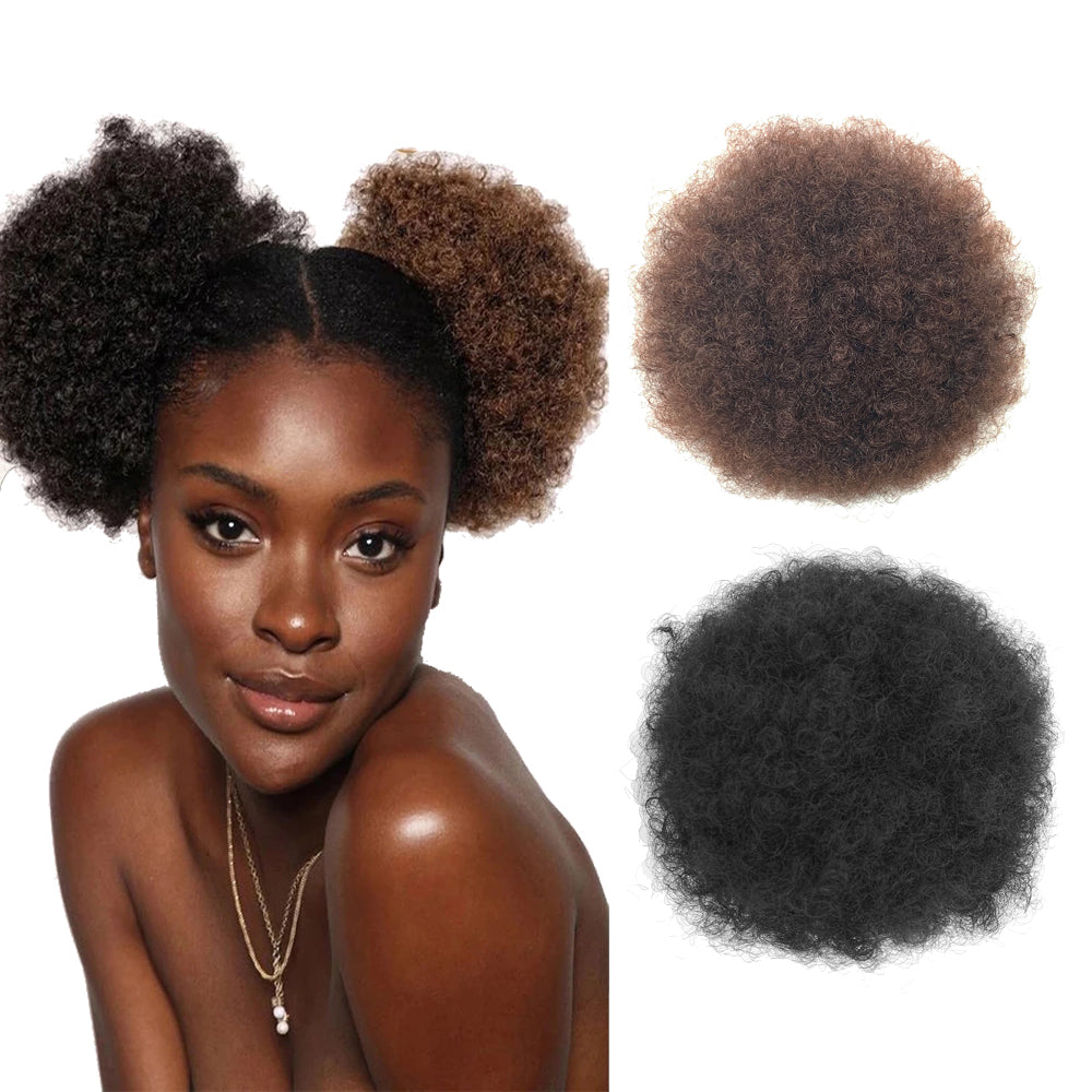Pack de 2 Chignons Afro Bouclé Naturel – Volume Instantané