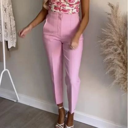 Office Wear High waist Pants for Women Formal Pants