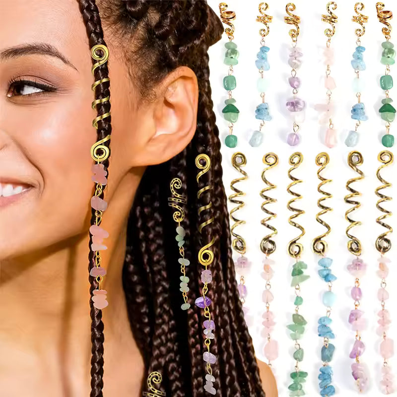 Corde à cheveux tressée en pierre naturelle