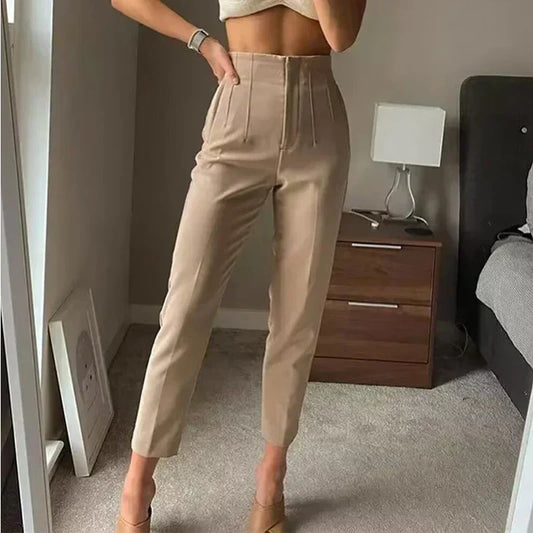 Office Wear High waist Pants for Women Formal Pants
