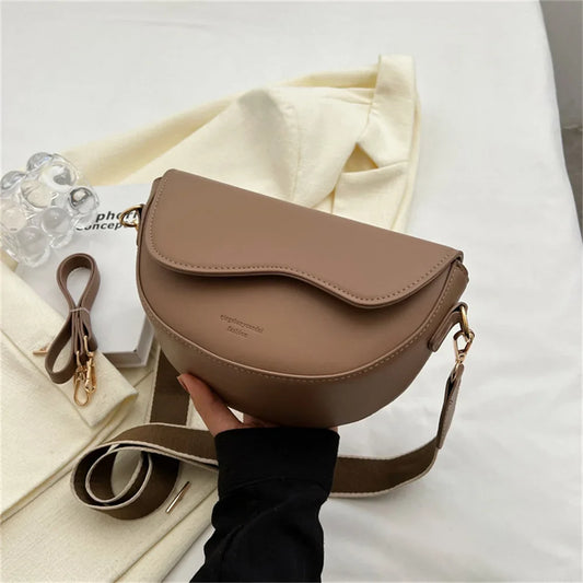 Square Bag Women's Shoulder Bag Wide Shoulder Strap