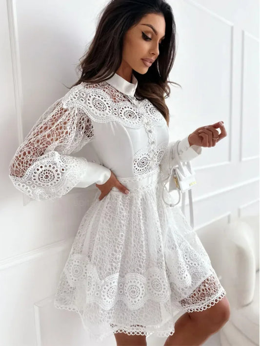 Sexy Embroidery Short Dress